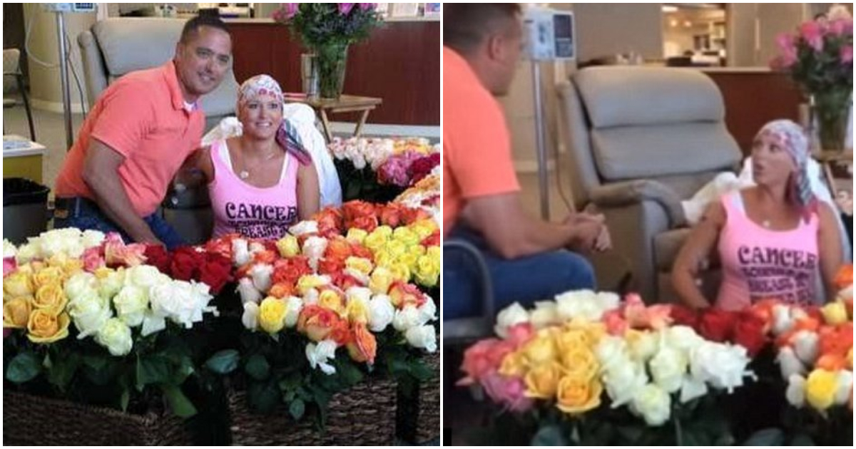 Άντρας γιόρτασε το τέλος των χημειοθεραπειών της αγαπημένης του χαρίζοντάς της 500 τριαντάφυλλα