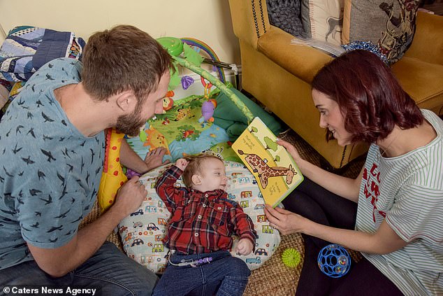 'He is a true and living miracle, defying all of the doctor's expectations', said Mrs Crook about Kaleb, who she had with her husband, Phil Crook