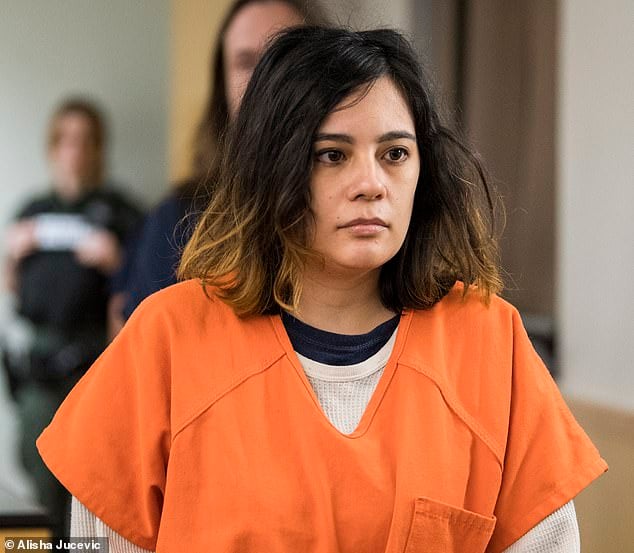 Emily Javier, 30, accused of attacking her boyfriend with a samurai sword has pleaded guilty to the attempted murder of her boyfriend. She could now face up to 20 years in jail