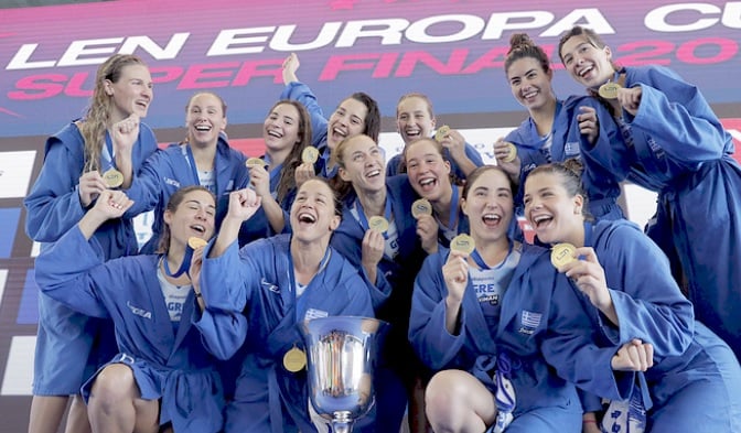 Χρυσές οι αθλήτριες της Εθνικής ομάδας πόλο στο Ευρωπαϊκό Κύπελλο
