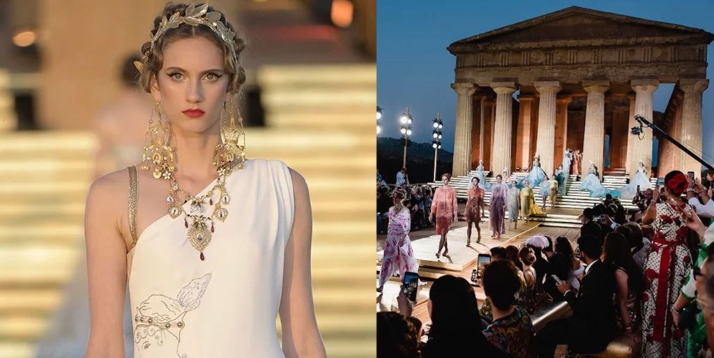 Ο οίκος μόδας Dolce & Gabbana ύμνησε τον Όλυμπο και τη Μεγάλη Ελλάδα στη Σικελία