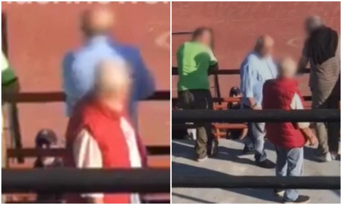 Τραγωδία στο γήπεδο της Καλαμαριάς: Η στιγμή που οπαδός σπρώχνει 70χρονο άνδρα στο κενό