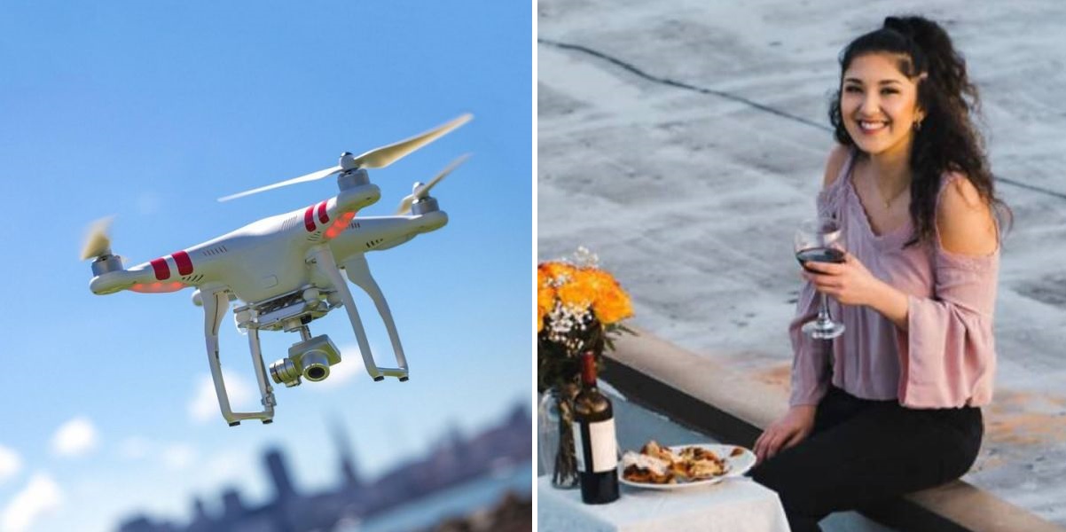 Γύπας σήκωσε drone για να δώσει τον αριθμό του σε κοπέλα στην απέναντι ταράτσα