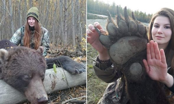 Γυναίκα λατρεύει να σκοτώνει αρκούδες και να ποζάρει με τα κουφάρια τους