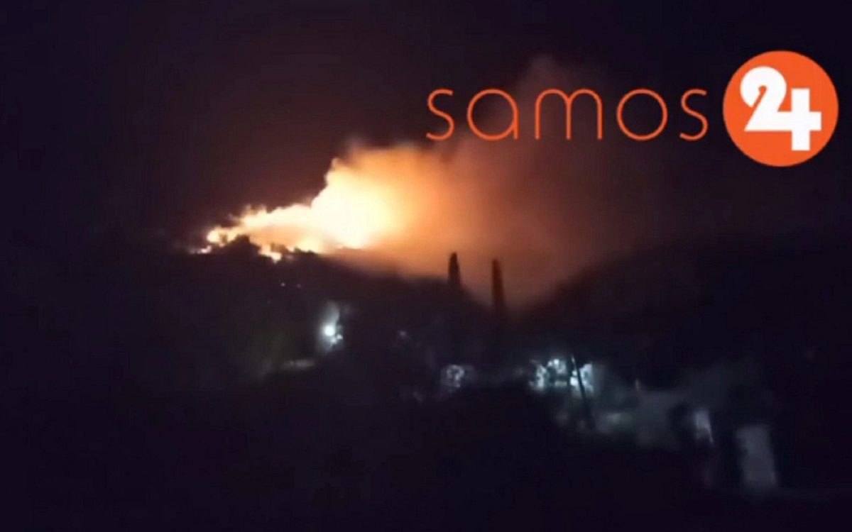 Σάμος: Μεγάλη φωτιά έξω από τον καταυλισμό προσφύγων και μεταναστών στη Σάμο