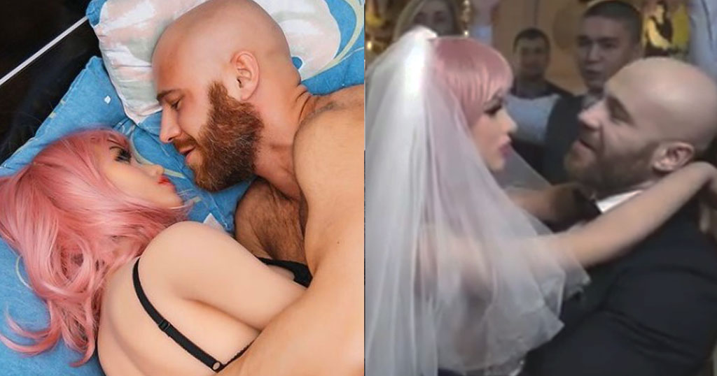 Bodybuilder παντρεύτηκε την αγαπημένη του κούκλα του σεξ