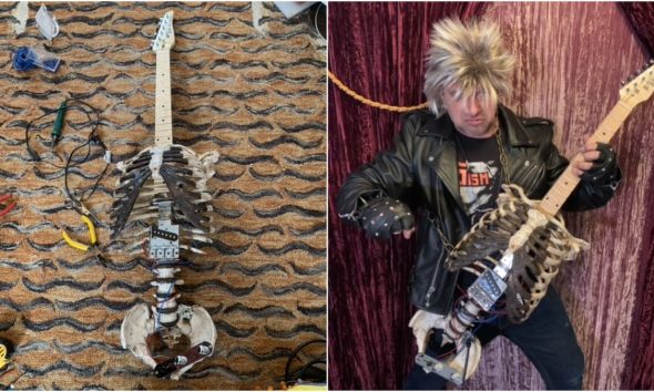 Μουσικός κατασκεύασε κιθάρα από το σκελετό του Έλληνα θείου του