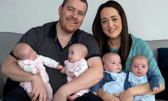 Ζευγάρι έχασαν το πρώτο τους παιδί στη γέννα και λίγους μήνες μετά απέκτησαν τετράδυμα