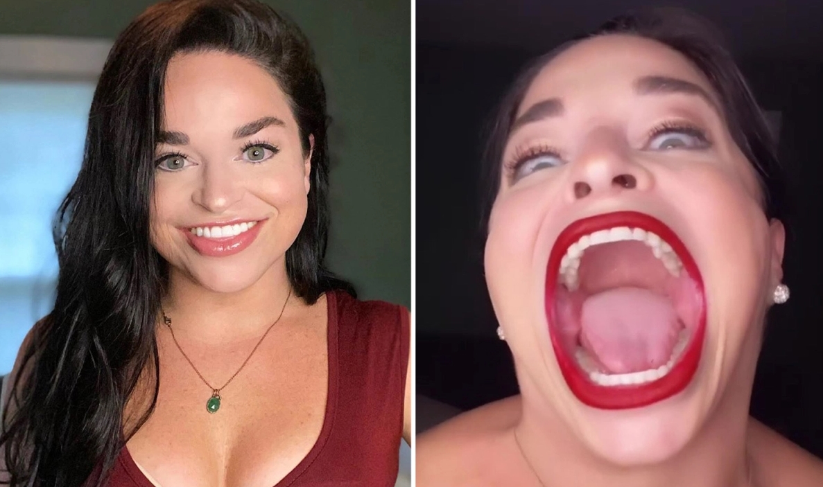 31χρονη γυναίκα έχει το μεγαλύτερο στόμα στον κόσμο και οι άντρες παθαίνουν παράκρουση