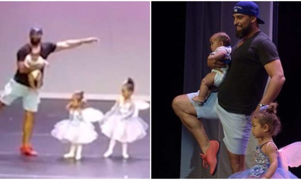 Μπαμπάς ανέβηκε στην σκηνή και χόρεψε μπαλέτο μαζί με την κόρη του επειδή έβαλε τα κλάματα