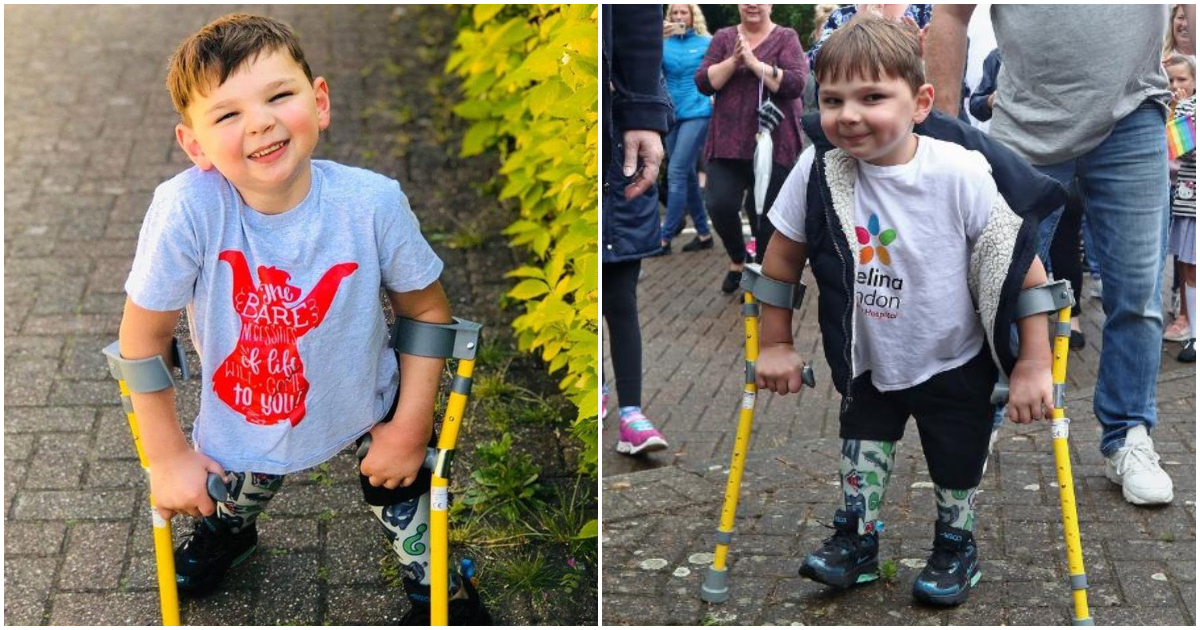 5χρονος περπάτησε έξι μίλια και μάζεψε 1 εκατομμύριο ευρώ για το νοσοκομείο που τον έσωσε