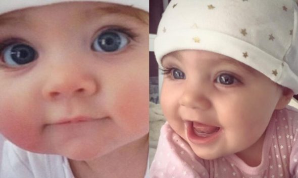 Κοριτσάκι τριών χρονών με μεγάλα μπλε μάτια έχει γίνει διάσημο στο διαδίκτυο λόγω της ομορφιάς του