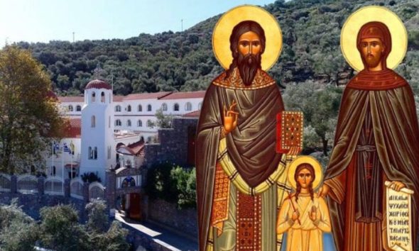 Άγιοι Ραφαήλ, Νικόλαος και Ειρήνη: Η Ιερά μονή στο νησί της Λέσβου