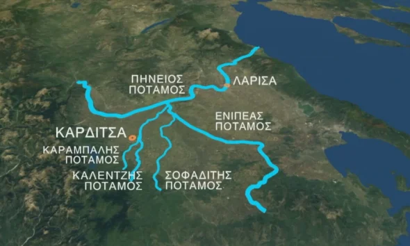 «Daniel»: Άλλαξε ο χάρτης της Θεσσαλίας – Φούσκωσαν και «συναντήθηκαν» 5 ποτάμια