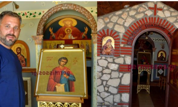Θήβα: Άντρας έβλεπε τον Άγιο Ιωάννη τον Ρώσο στον ύπνο του και έχτισε ένα πανέμορφο εκκλησάκι προς τιμήν του