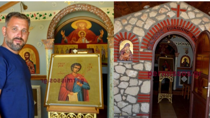 Θήβα: Άντρας έβλεπε τον Άγιο Ιωάννη τον Ρώσο στον ύπνο του και έχτισε ένα πανέμορφο εκκλησάκι προς τιμήν του