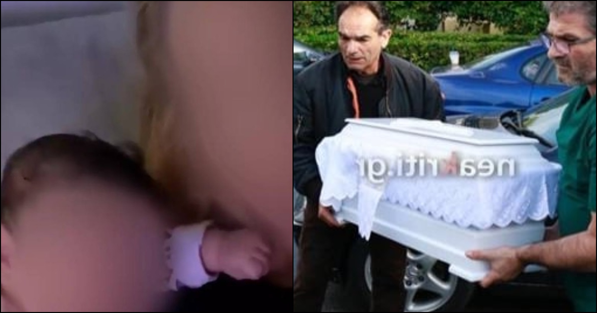 Σκηνές τραγωδίας στο νεκροταφείο του Βόλου: Κηδεύτηκε το 4 μηνών βρέφος σε  μικροσκοπικό λευκό φέρετρο