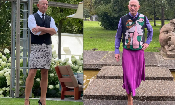 64χρονος άνδρας φοράει τακούνια και κολλητές φούστες γιατί αισθάνεται μεγαλύτερη αυτοπεποίθηση