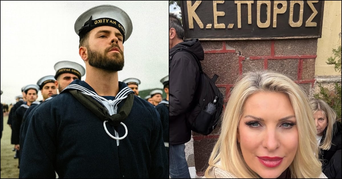 Δυο μέτρα παλικάρι: Περήφανη η Μενεγάκη με την νέα φωτογραφία του γιου της από το Ναυτικό